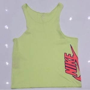 New Nike green/pink muscle tank large